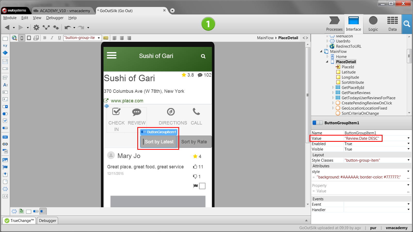 Sort Results in an Aggregate