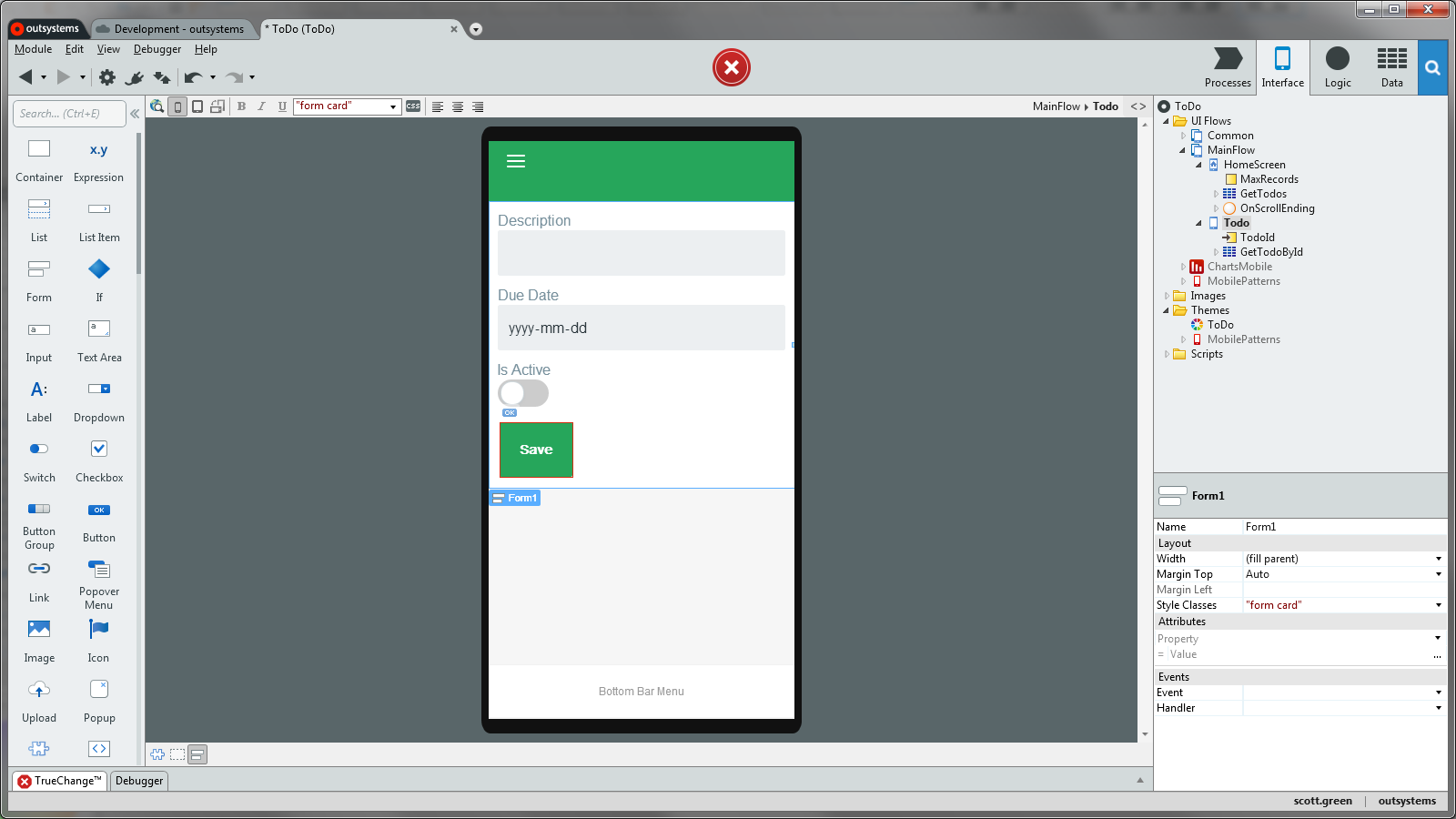 Create a Screen to Edit Tasks